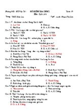 Đề kiểm tra môn lịch sử 6 tuần 19